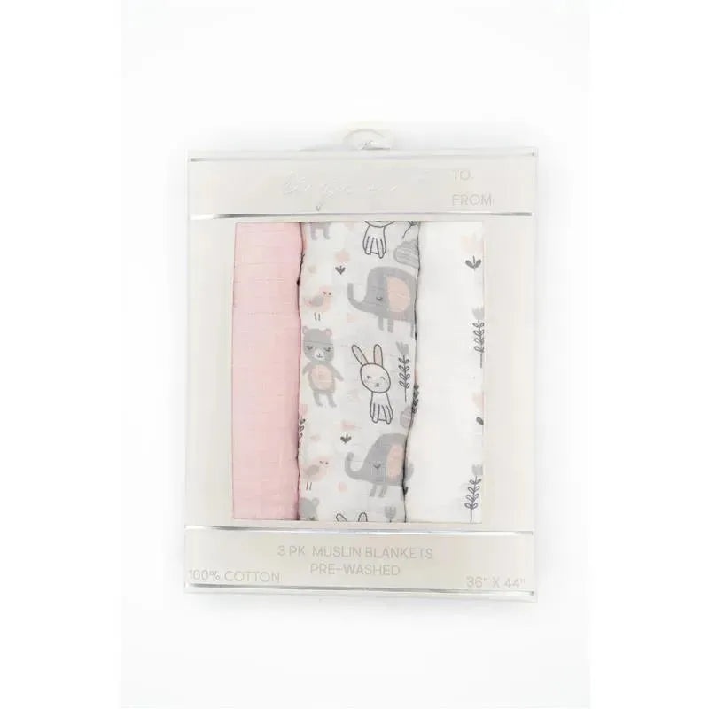 Forever Baby Muslin Swaddle Blankets Pink