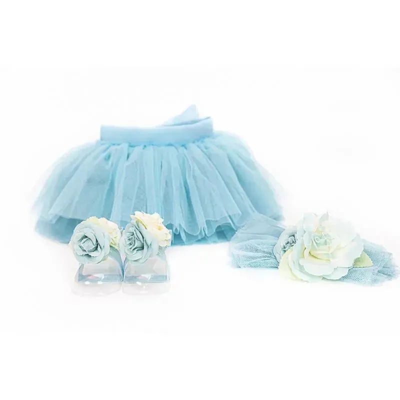 Jlika – Newborn Girl Tutu Set Skirt With Headband Infant Outfit – Blue
