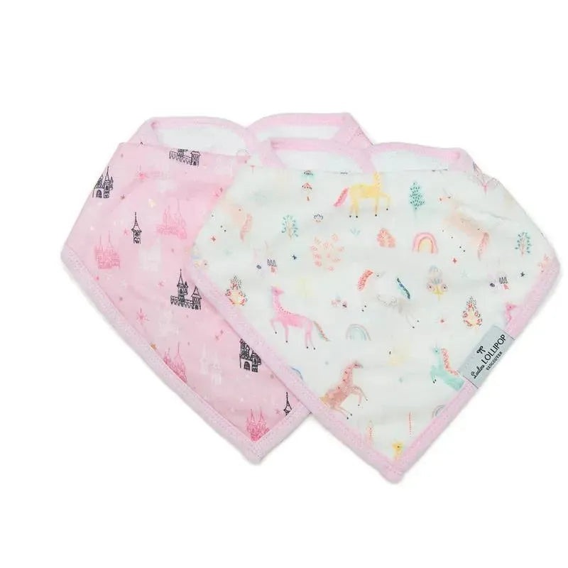 Loulou Lollipop – Bib Set Muslin, Unicorn Dream