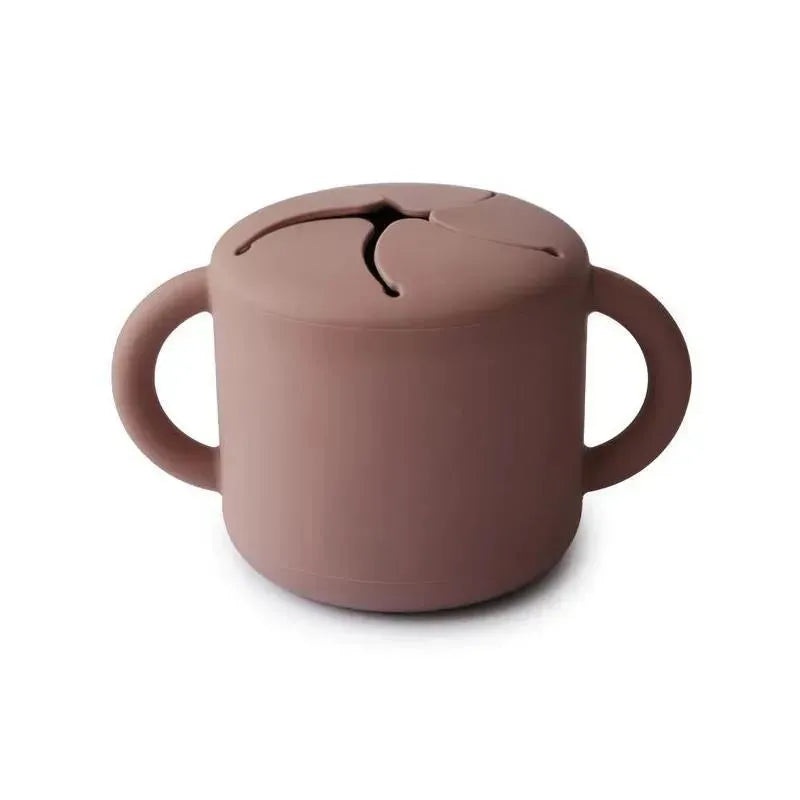 Mushie – Silicone Baby Snack Cup – Cloudy Mauve