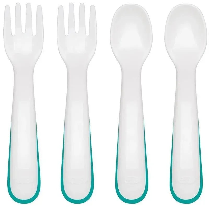 Oxo – 4Pk Tot Plastic Fork & Spoon Multipack, Teal