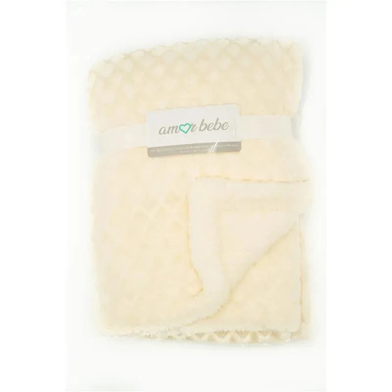 Rose Textiles Soft & Textured Baby Blankets,Ivory