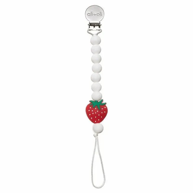 Ali+Oli – Silicone Pacifier Clip (Strawberry)