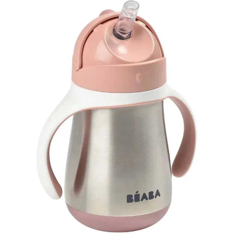 Beaba – Stainless Steel Straw Sippy Cup, Rose