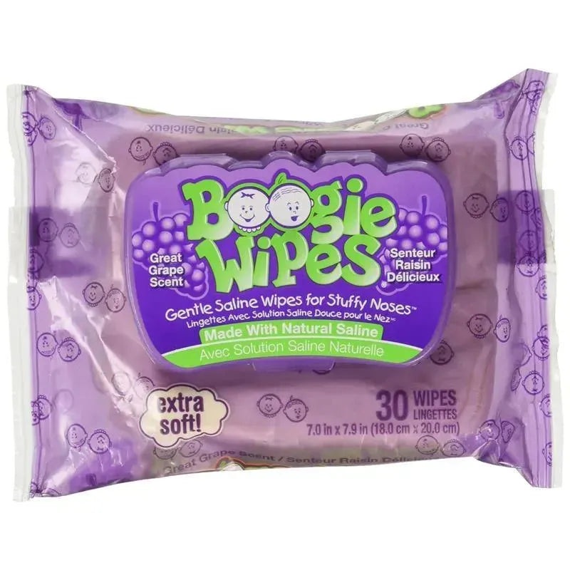 Boogie Wipes – 30Ct Saline Nose Wipes, Grape