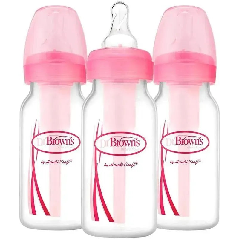 Dr. Brown’s – 4Oz Pp Options Narrow Bottle Pink Print & Components, 3Pk