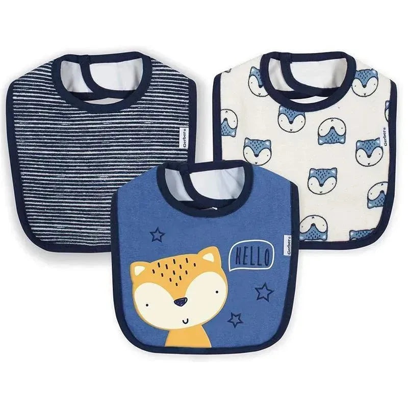 Gerber – 3 PK Terry Bib Boy, Fox, One Size