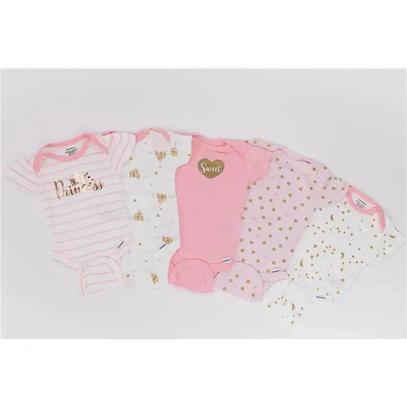 Gerber 5pk Castle Baby Girl Onesies