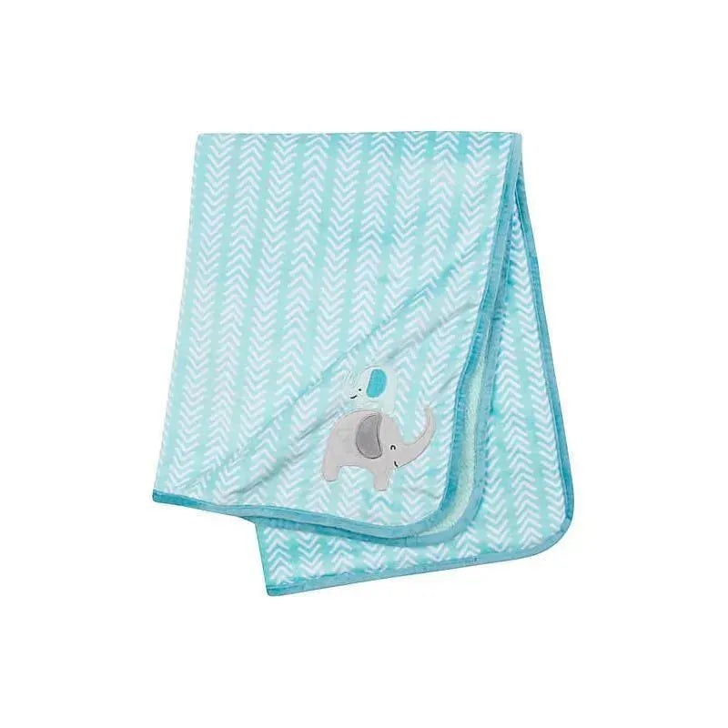 Gerber Bedding – 1Pk Plush Baby Blanket – Boy Safari