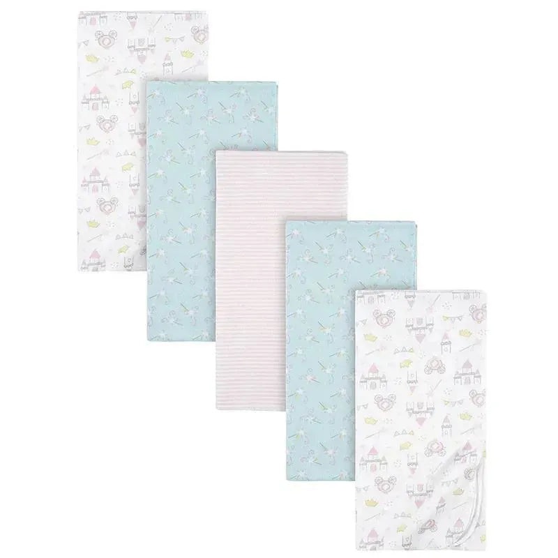 Gerber Bedding – 5Pk Flannel Baby Blanket – Girl Princess