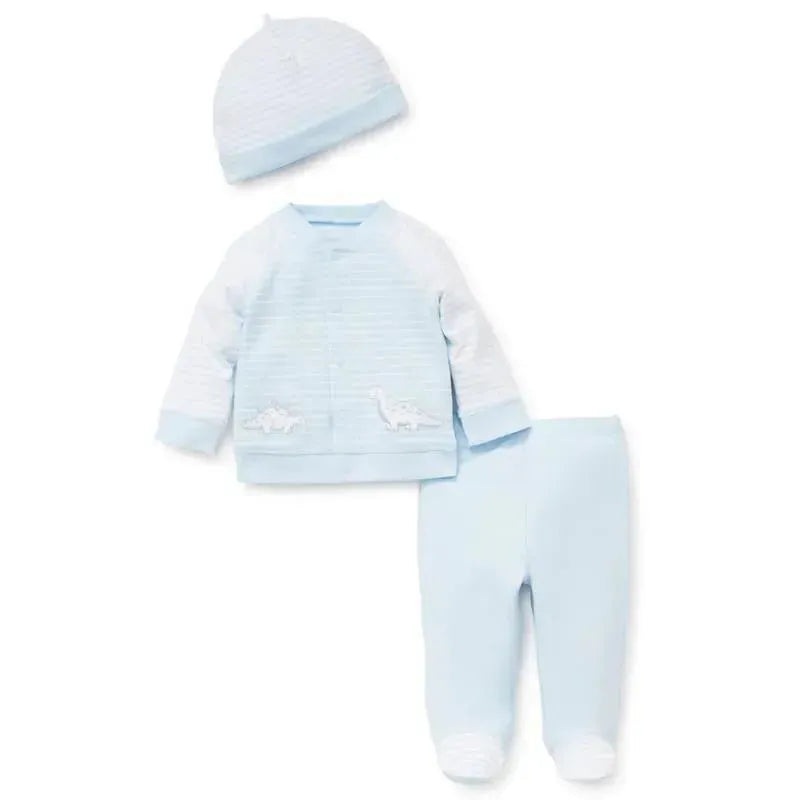 Little Me Dainty Dinos Cardigan Set White/Blue