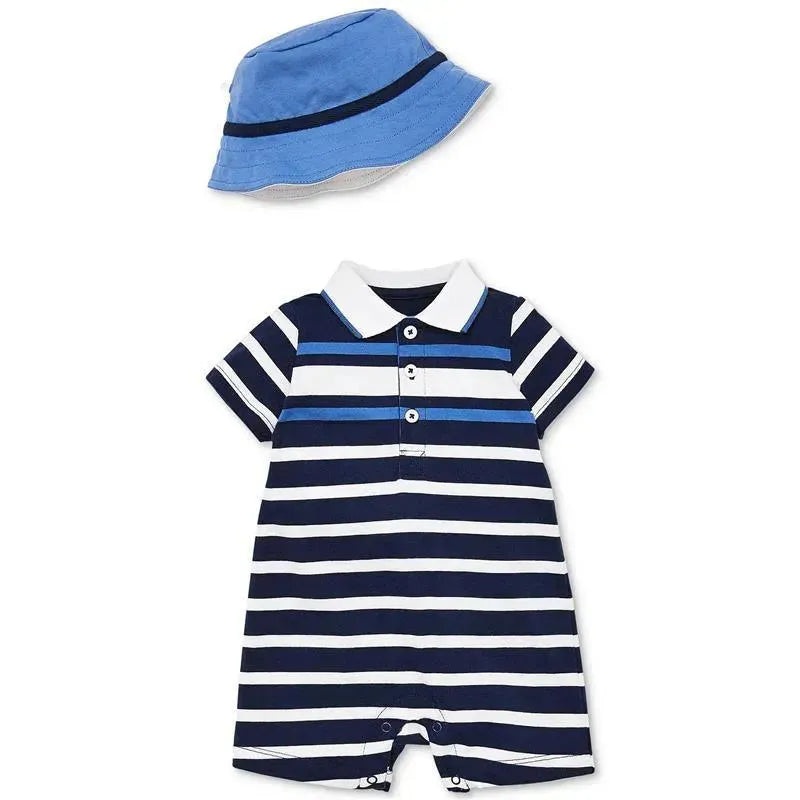 Little Me – Sail Stripe Romper, Blue