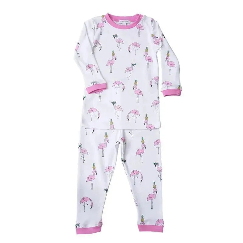 Noomie Two Piece Pajamas Flamingos