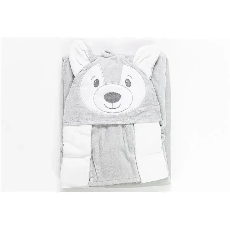 Piccolo Bambino 4pc Sheep Baby Hooded Towel,Baby Mittens & Washcloths Set