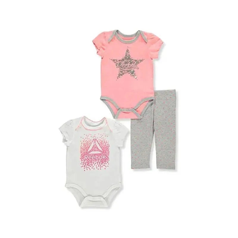 Reebok Bodysuit and Pants 3Pc Set – Hot Coral