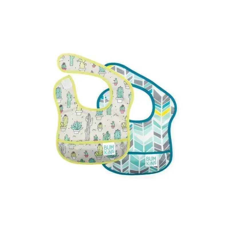 Bumkins Starter Bib 2-Pack, Quill/Cacti