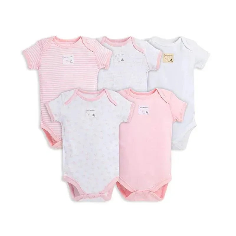 Burt’s Bees 5-Pack Short Sleeve Bodysuits, Blossom
