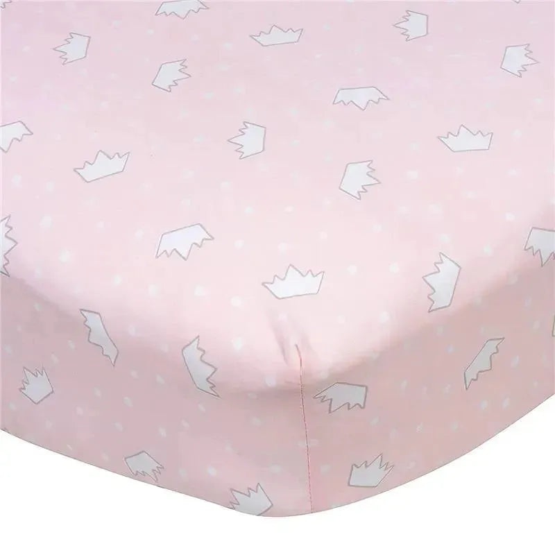 Gerber Bedding – 1Pk Fitted Baby Crib Sheet – Girl Princess Crown