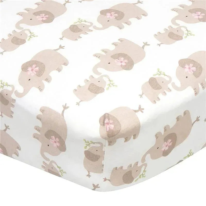 Gerber Bedding – 1Pk Fitted Baby Crib Sheet – Girl Safari