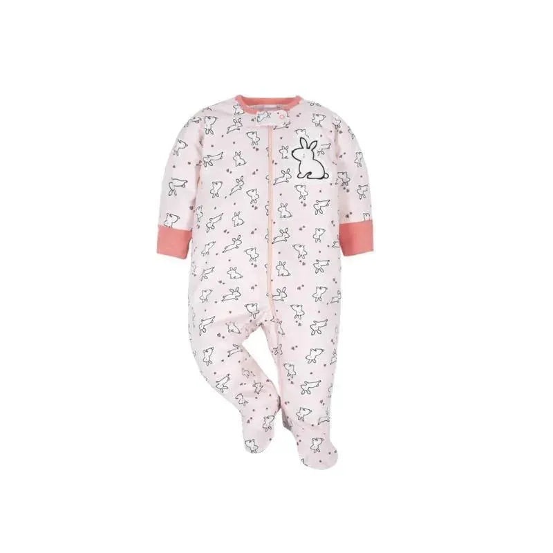 Gerber Footed Sleep N Play Baby Girl, Bunny 3-6M