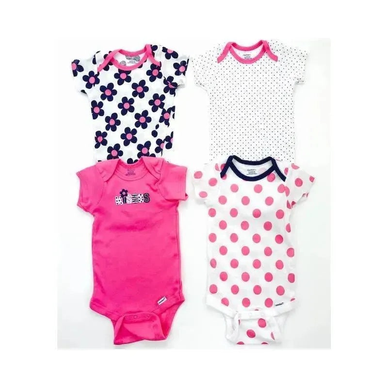 Gerber Onesies Bodysuits, Flowers, 4-Pack