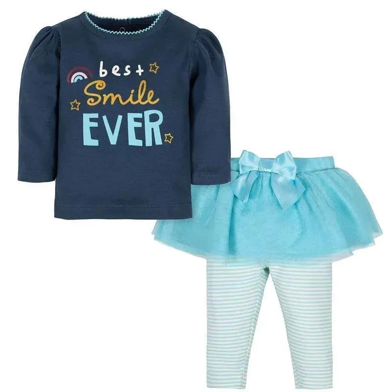 Gerber Sleeve Shirt & Tutu For Newborn Baby Girl, Best Smile Ever