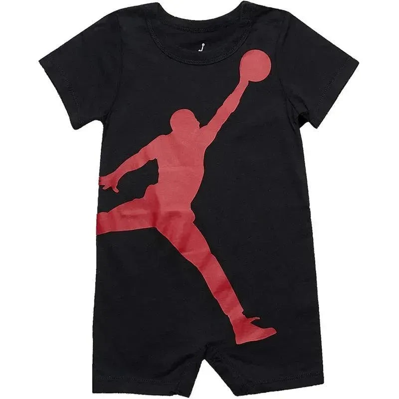 Jordan Baby – Boy Jumpmen Romper, Black And Red