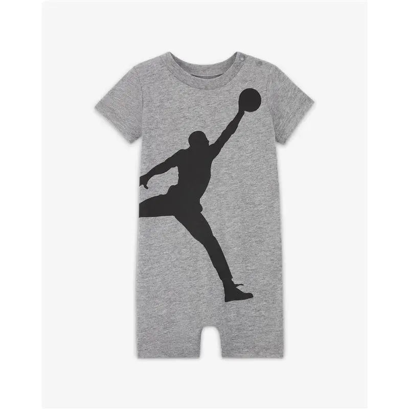 Jordan Baby Boy Jumpmen Romper, Carbon Heather Grey