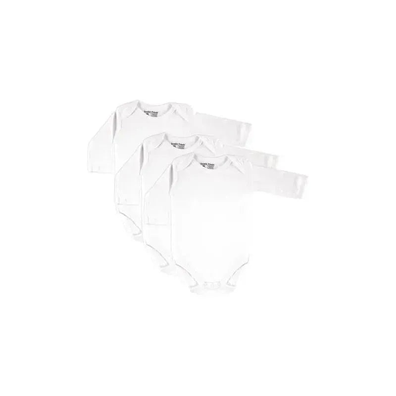 Luvable Friends 3-Pack Long Sleeve Bodysuits, White