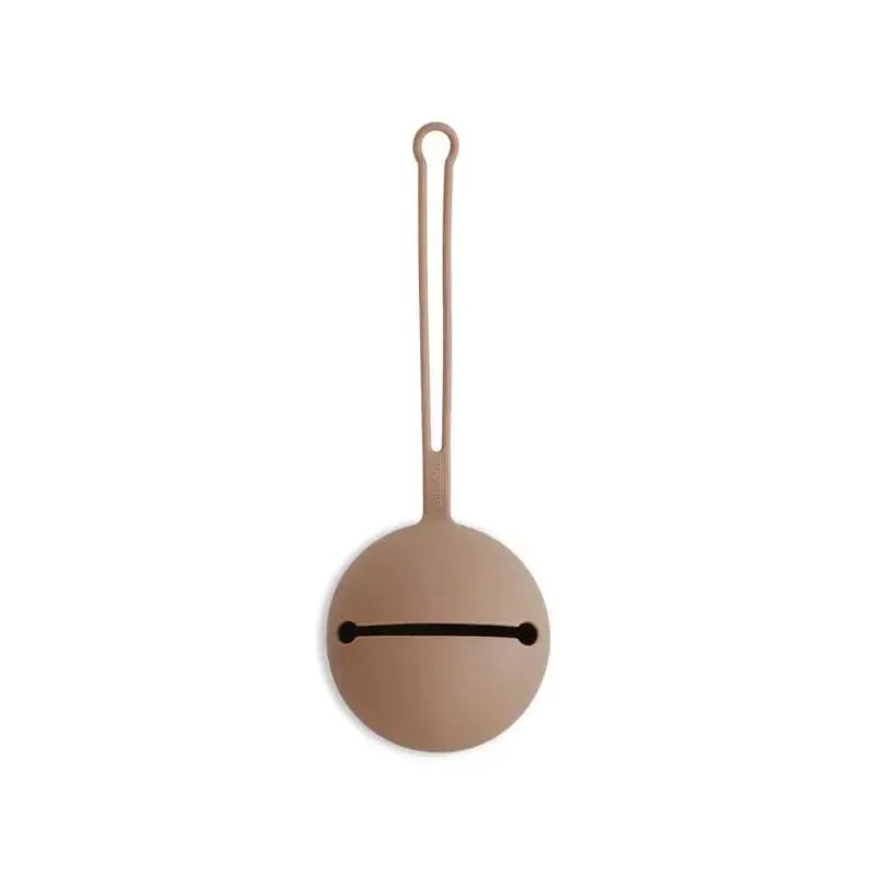 Mushie – Silicone Pacifier Holder Case – Natural