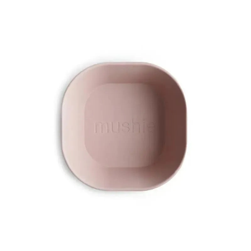 Mushie – Square Dinnerware Baby Bowl – Set Of 2 – Blush