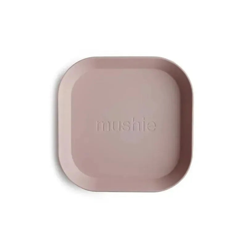 Mushie – Square Dinnerware Baby Plates- Set Of 2 – Blush