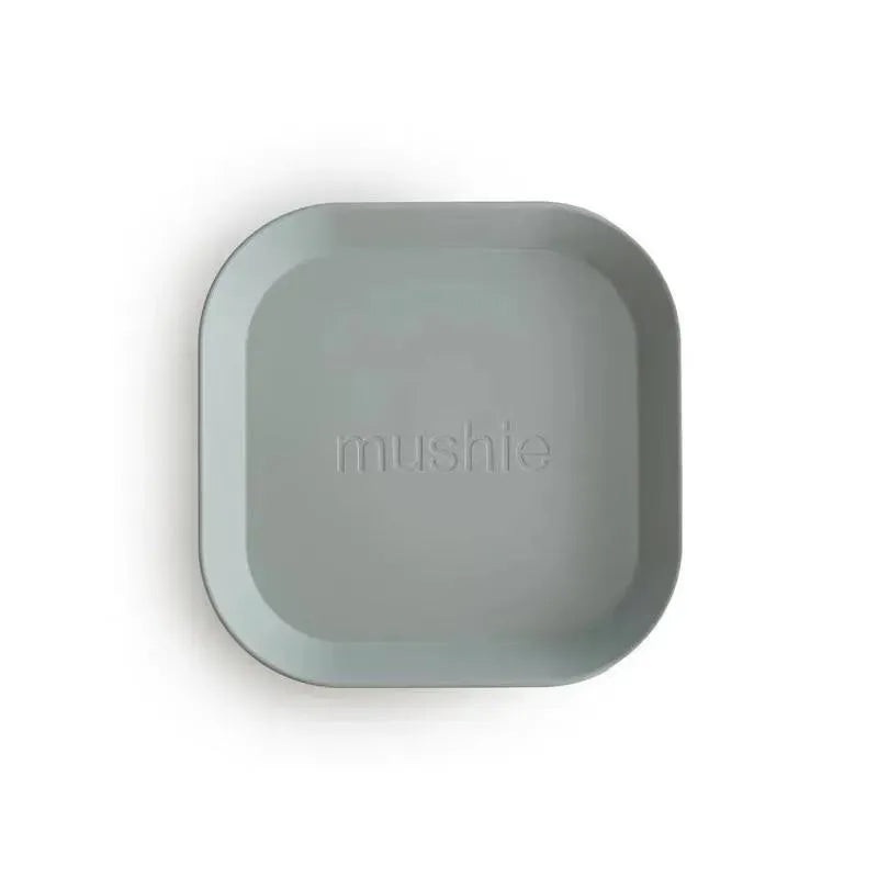 Mushie – Square Dinnerware Baby Plates- Set Of 2 – Sage