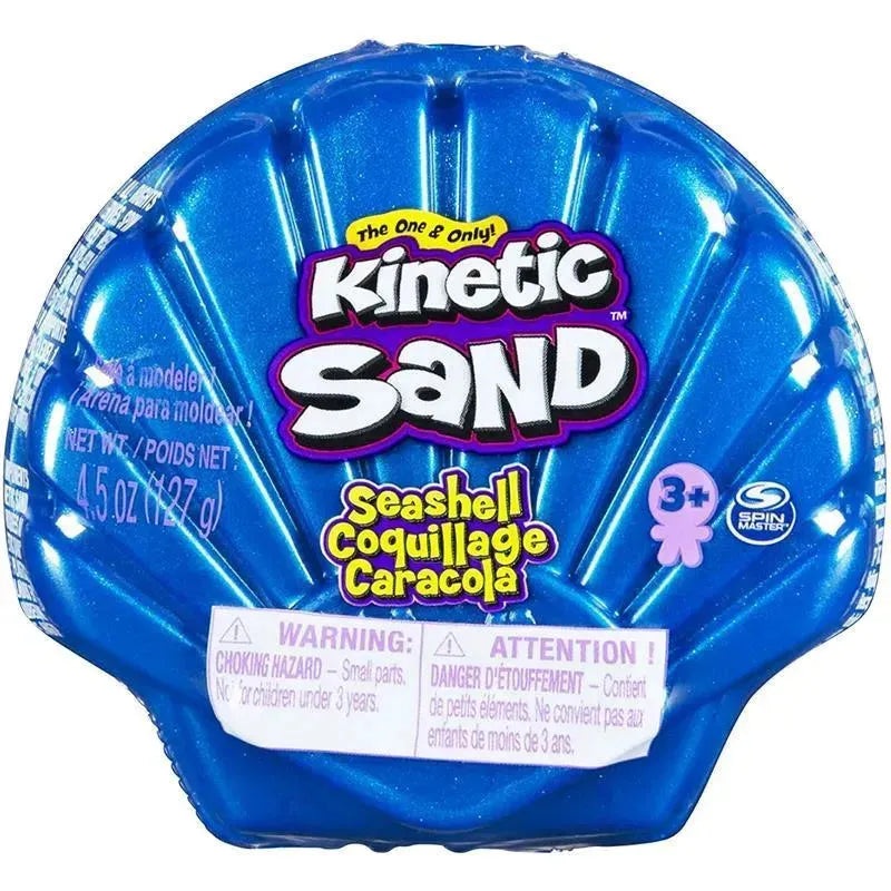 Spin Master – Kinetic Sand, 4.5 Oz Seashell Container Blue