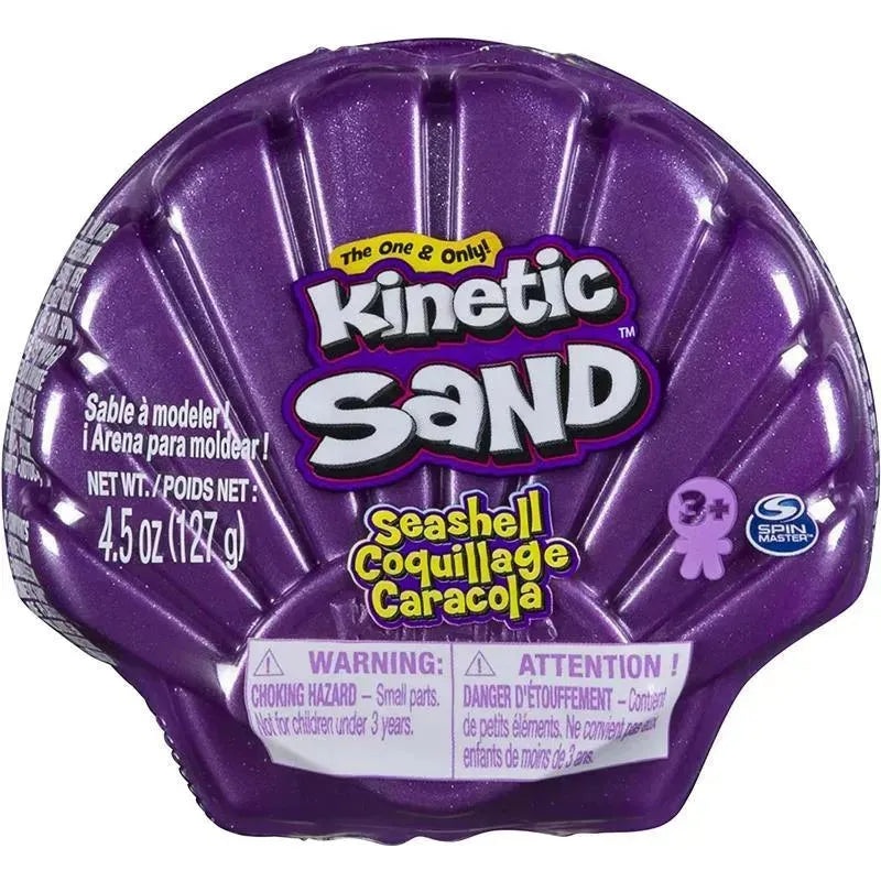 Spin Master – Kinetic Sand, 4.5 Oz Seashell Container Purple