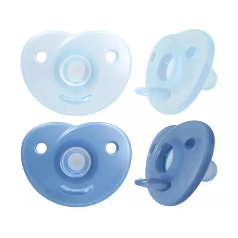 Avent – 2Pk Soothie Heart Pacifier, 0/3M, Blue
