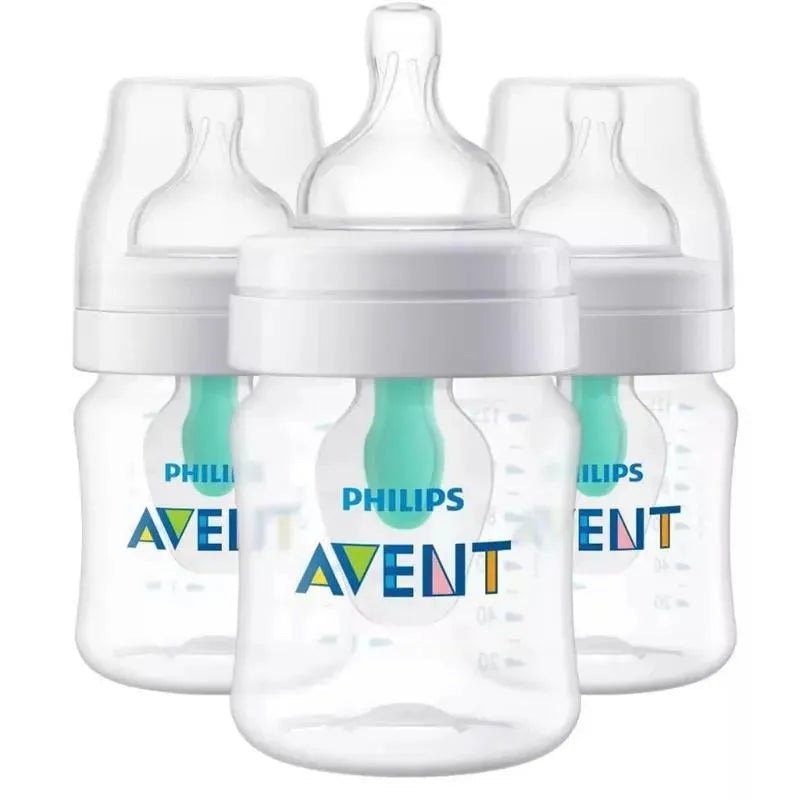 Avent – 3Pk Anti-Colic Bottle With Airfree Vent, 4Oz, Clear