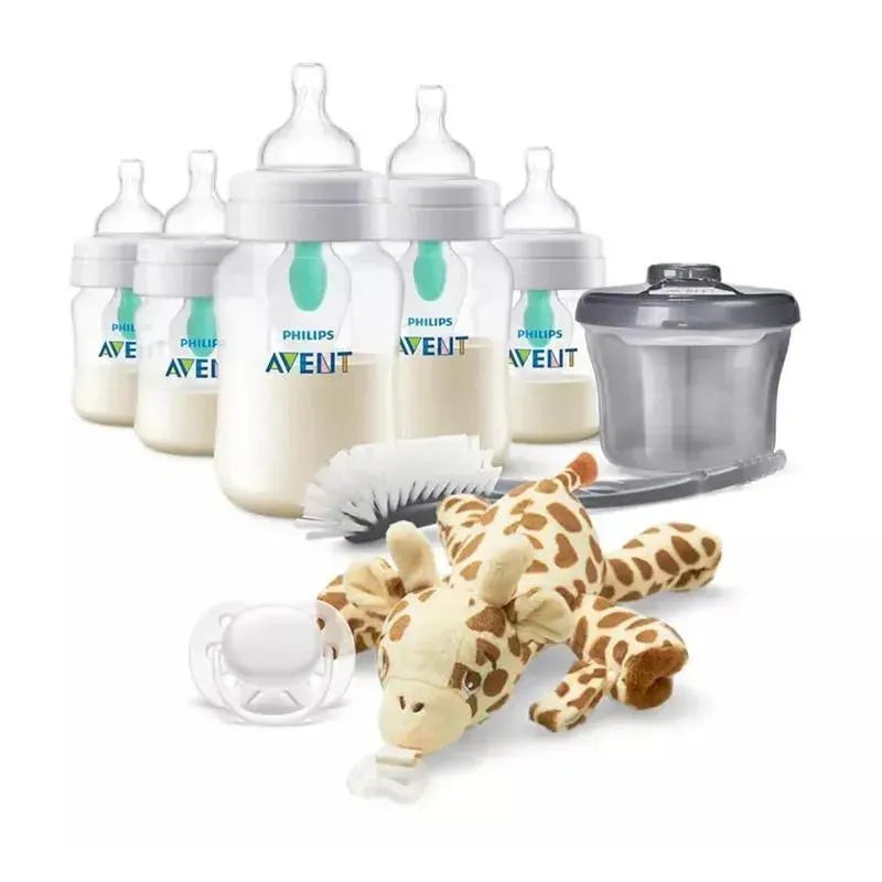 Avent – Anti-Colic Baby Bottle With Airfree Vent Newborn Gift Set With Snuggle, Clear