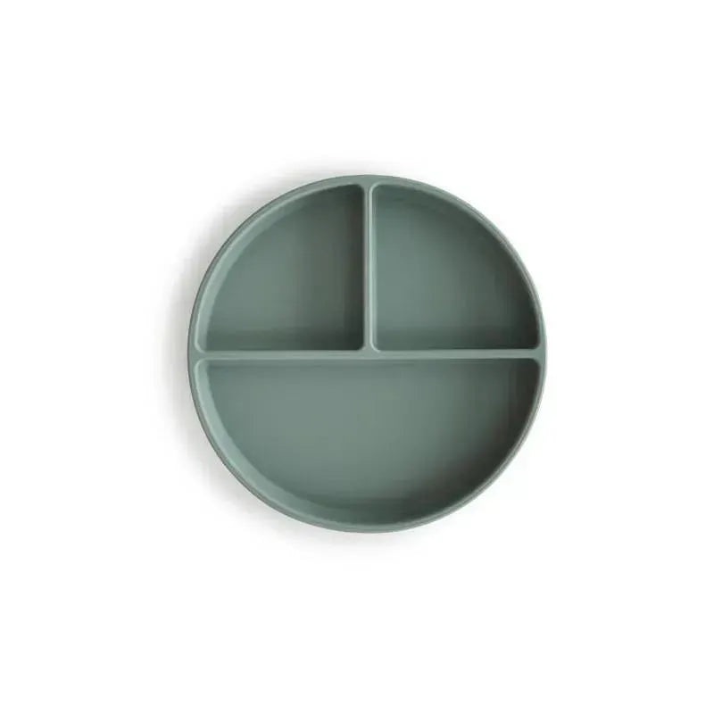 Mushie – Silicone Suction Plate Baby – Cambridge Blue