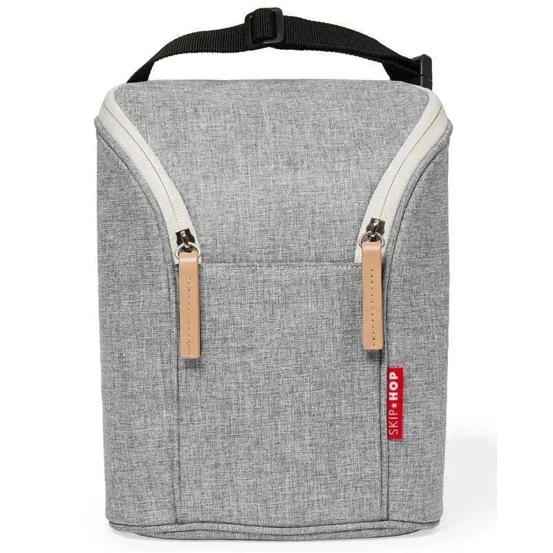 Skip Hop – Grab & Go Double Bottle Bag, Grey Melange
