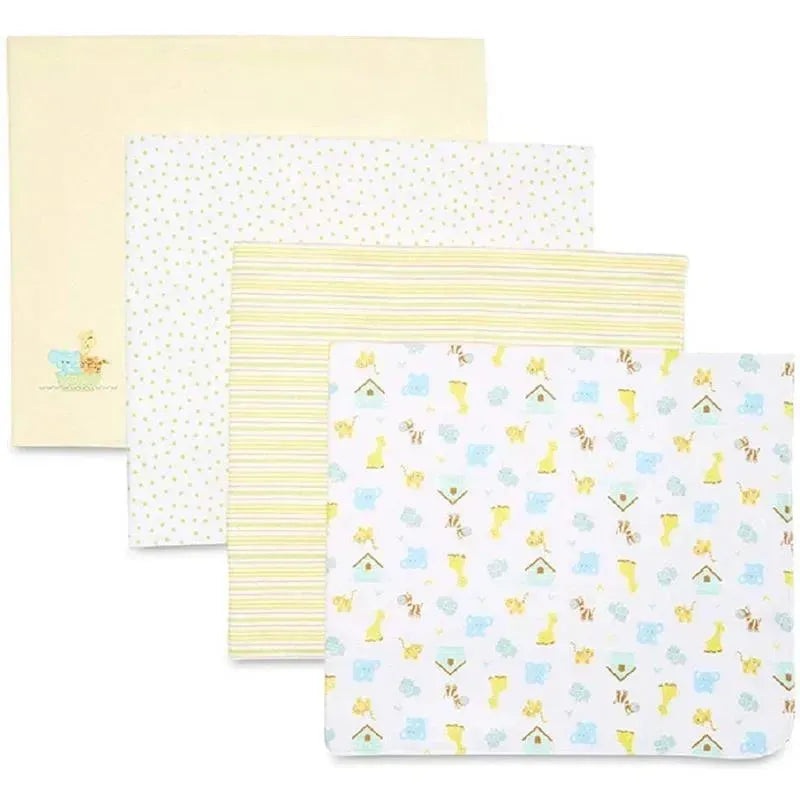 Spasilk – 4 Pack Receiving Blanket Hanger Yellow Ark