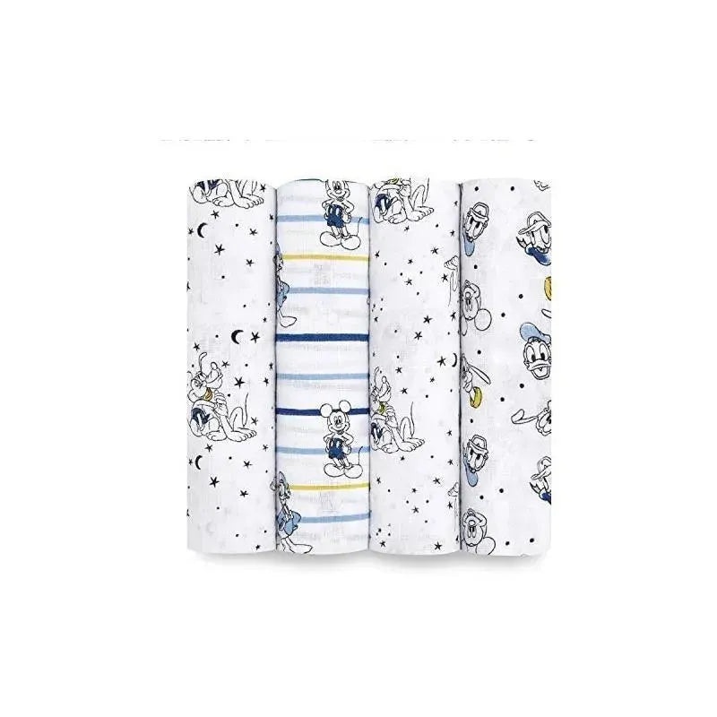 Aden + Anais – 4 Pk Muslin Swaddles, Mickey Stargazer