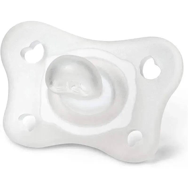 Chicco – 2 Pk Physioforma Silicone Mini Orthodontic Pacifier Clear, 0/2M