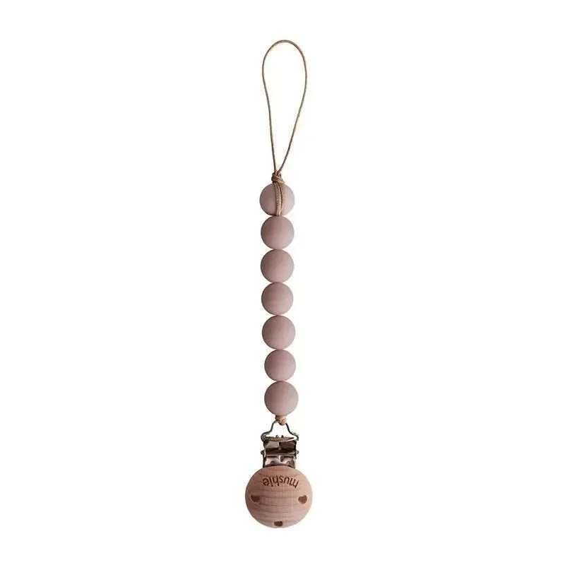 Mushie – Pacifier Clip Halo, Blush