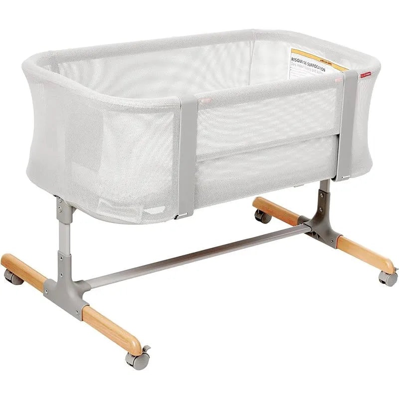 Skip Hop – Baby Bassinet, Cozy Up 2-in-1 Bedside Sleeper & Bassinet, Grey