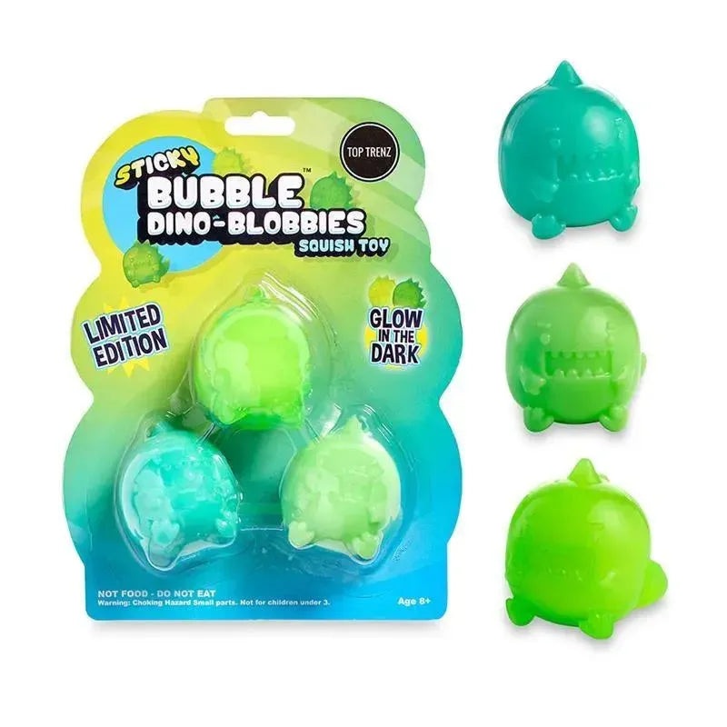 Top Trenz – Dino Sticky Bubble Blobbies Glow In The Dark