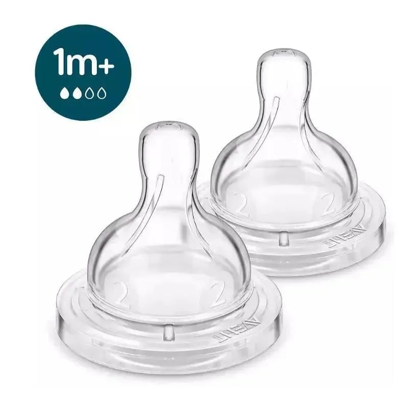 Avent – 2Pk Anti-Colic Baby Bottle Slow Flow Nipple