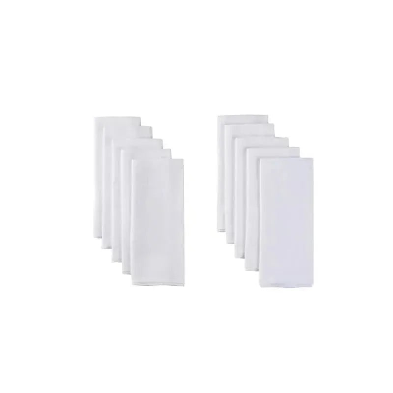 Gerber – 10Pk Flatfold Birdseye Diaper One Size, White