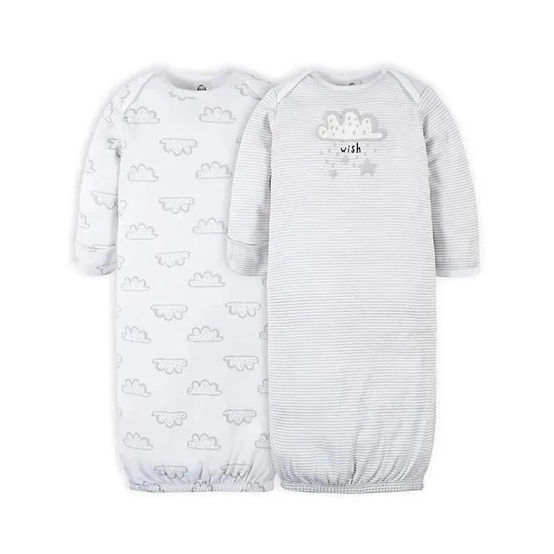 Gerber – 2 Pk Gown Neutral Baby Animals, 0/6M