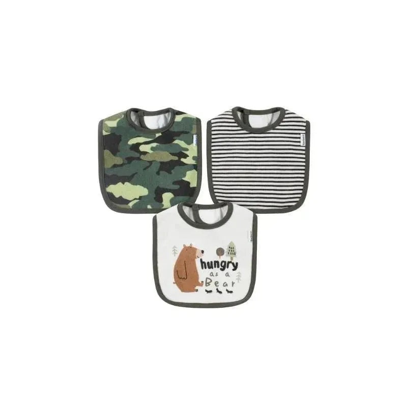 Gerber – 3 Pk Terry Bib Boy One Size Bear